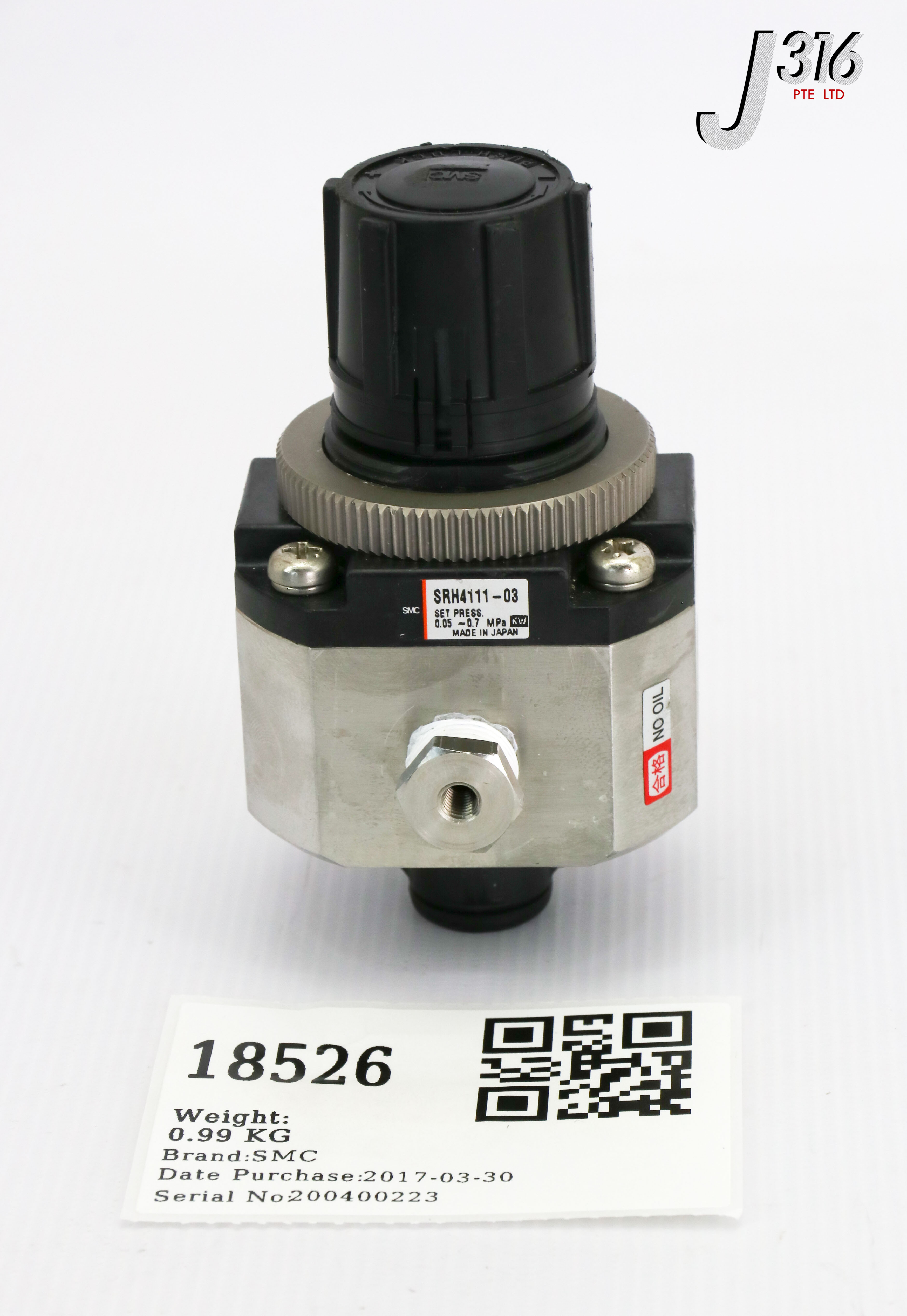 オーダー受付⑤ 18526 SMC REGULATOR, SET PRESS: 0.05 - 0.7 MPA SRH4111-03 | eBay